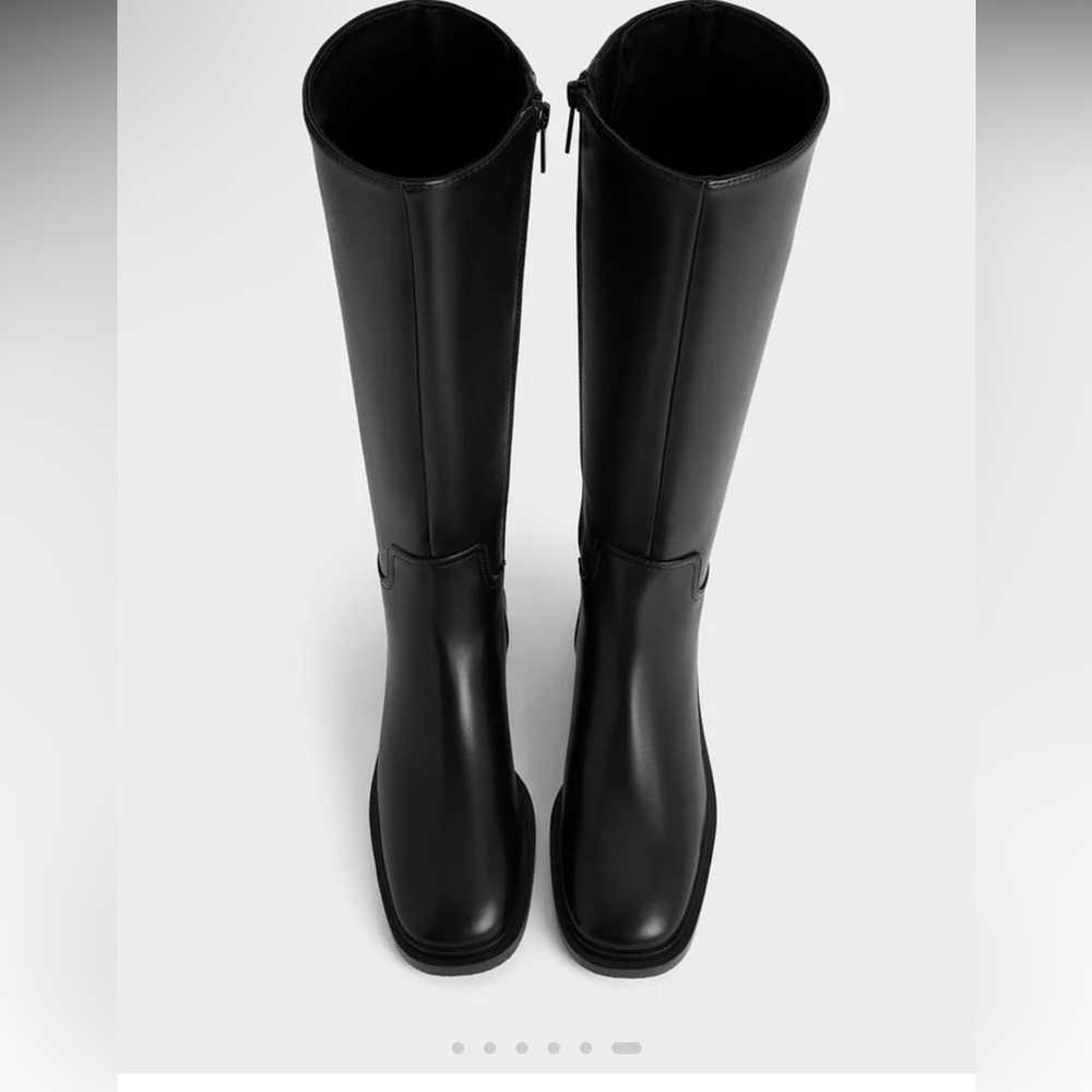 NWT Charles & Keith side zip riding boots